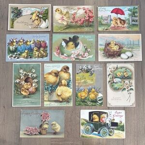 Vintage Easter Greeting Cards Set